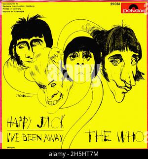 Couverture de disque unique vintage - 1966 - Who, The - Happy Jack - D. Banque D'Images