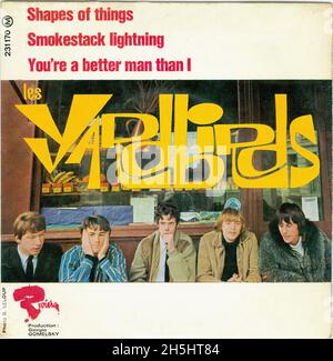 Couverture de disque unique vintage - 1966 - Yardbirds, The - formes des choses - F - EP Banque D'Images