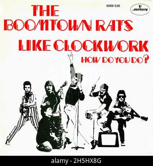 Couverture d'un seul record vintage - rats Boomtown, The - comme Clockwork - NL - 1978 Banque D'Images