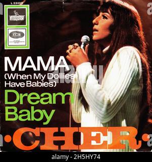 Couverture de disque unique vintage - cher - Mama - D - 1966 Banque D'Images