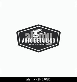 Vintage AUTO AVEC LOGO silhouette Illustration de Vecteur