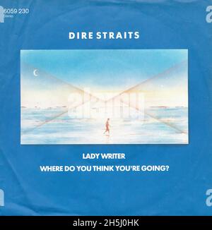 Couverture de disque unique vintage - dire Straits - Lady Writer - D - 1979 02 Banque D'Images