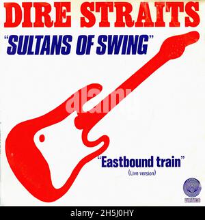 Vintage single record couverture - dire Straits - Sultans of Swing - F - 1978 Banque D'Images