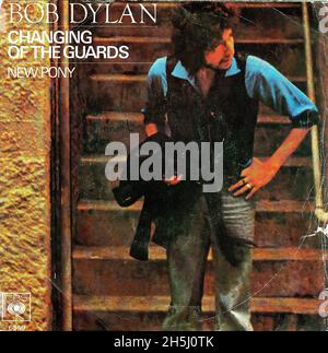Couverture du record unique vintage - Dylan, Bob - changement des gardes - F - 1978 Banque D'Images