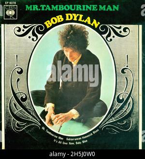 Couverture de disque unique vintage - Dylan, Bob - MR.Tambourine Man - EP - UK - 1966 Banque D'Images