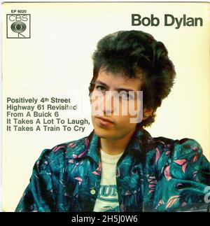 Couverture de disque unique vintage - Dylan, Bob - positivement 4e rue EP - D - 1965 Banque D'Images