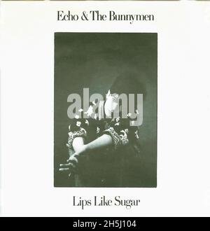 Couverture de disque unique vintage - Echo & The Bunnymen - 7 - Lips Like Sugar - D - 1987 Banque D'Images