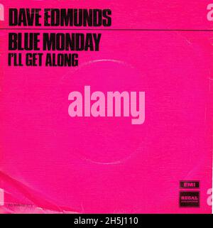 Couverture de disque unique vintage - Edmunds, Dave - Blue Monday - NL - 1971 Banque D'Images