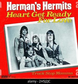 Couverture d'un seul enregistrement vintage - Hermites de Herman - Heart Get Ready for Love - D - 1978 Banque D'Images