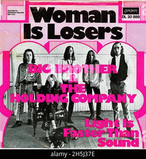 Couverture de disque unique vintage - JJanis Joplin & Big Brother & The Holding Company - Woman is Losers - D - 1967 Banque D'Images