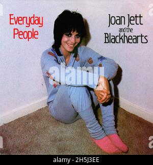 Couverture de disque unique vintage - Jett, Joan - Everyday People - NL - 1983 02 Banque D'Images