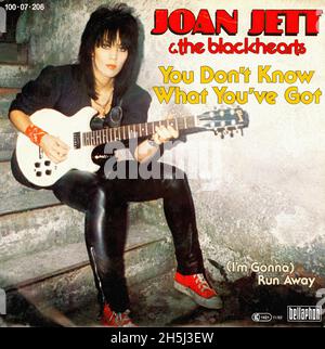 Vintage single record couverture - Jett, Joan - vous ne savez pas quoi ..- D - 1982 Banque D'Images