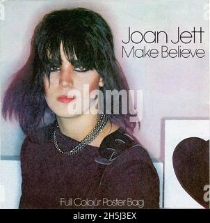 Couverture du record unique vintage - Jett, Joan - Make Believe - UK - 1980 02 Banque D'Images