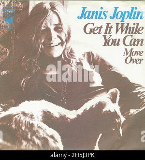Couverture de disque unique vintage - Joplin, Janis - Obtenez-le pendant que vous pouvez - D - 1970 Banque D'Images