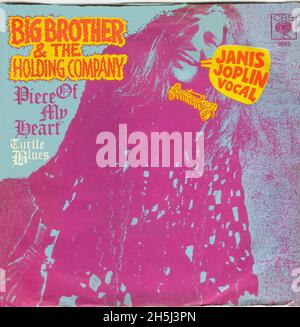 Couverture de disque unique vintage - Joplin, Janie-Piece of My Heart-1969 Banque D'Images