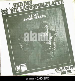 Couverture de disque unique vintage - Joplin, Janis - Me & Bobby McGee - D -1970 00001 Banque D'Images