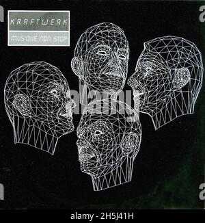 Couverture de disque unique vintage - Kraftwerk - musique non Stop - NL - 1986 Banque D'Images