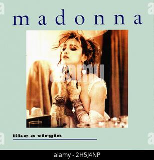 Couverture d'un seul disque vintage - Madonna - comme Une Vierge - D - 1984 02 Banque D'Images