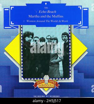 Couverture de disque unique vintage - Martha & The Muffins - Echo Beach - Royaume-Uni - 1980 - release 1988 Banque D'Images