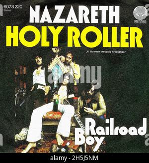 Couverture de disque unique vintage - Nazareth - Holy Roller - D - 1975 Banque D'Images