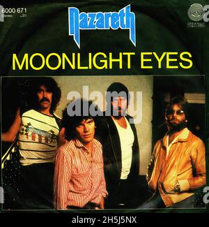 Couverture de disque unique vintage - Nazareth - Moonlight Eyes - D - 1981 Banque D'Images