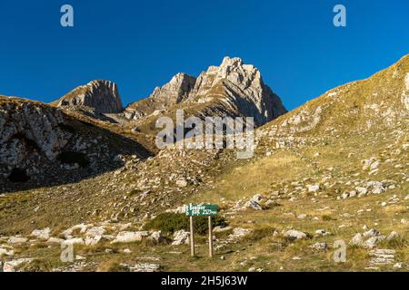 Bobotov Kuk, höchster Berg Montenegros, Durmitor Nationalpark, Žabljak, Monténégro,Europa | la montagne Bobotov Kuk, le point culminant de Durmitor Nationa Banque D'Images