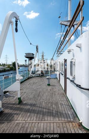 Kaliningrad, ancien Konigsberg, Russie le 5 juin 2021.Le Musée de l'Océan mondial.Le pont du navire Vityaz à Kaliningrad. Banque D'Images