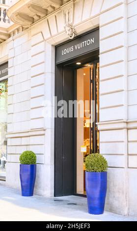 Louis Vuitton escaparate de tienda en el Paseo de Gràcia
