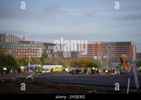 Vision mécanique TEMPÊTE à govan 10/11/21 cop26 Banque D'Images