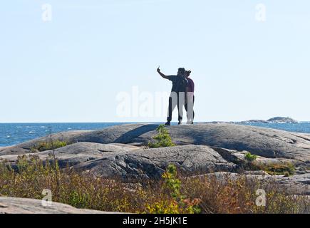 Couple selfie. Banque D'Images