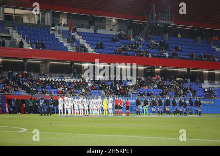 Barcelone, Espagne.10 novembre 2021.Barcelone, Espagne, 10 novembre 2021 : avant le match, match de l'UEFA Women's Champions League entre Barcelone et Hoffenheim au stade Johan Cruyff de Sant Joan Desp, Barcelone, Espagne.Rama Huerta/SPP crédit: SPP Sport presse photo./Alamy Live News Banque D'Images