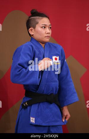 24 JUILLET 2021 - TOKYO, JAPON: TONAKI Funa du Japon devant les Judo femmes -48 kg demi-finale aux Jeux Olympiques de Tokyo 2020 (photo de Mickael Chavet Banque D'Images