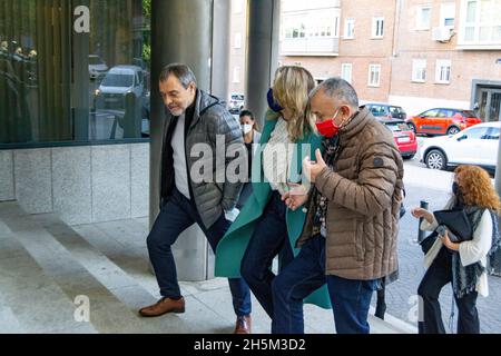 Yolanda Díaz, deuxième vice-présidente et ministre du Gouvernement espagnol.Ministre du travail et de l'économie sociale, recevant Pepe Álvarez Banque D'Images