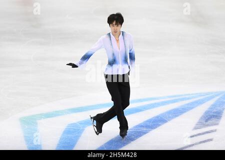 Boyang JIN, Chine, pendant la pratique, au Grand Prix de patinage artistique de l'UIP - Gran Premio d'Italia, à Palavela, le 5 novembre 2021 à Turin, Italie.(Photo de Raniero Corbelletti/AFLO) Banque D'Images