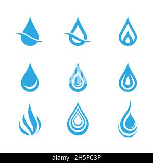 Goutte d'eau Modèle Logo vector illustration design Banque D'Images