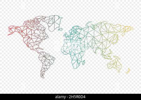 carte du monde de la grille sur fond blanc, illustration vectorielle Illustration de Vecteur