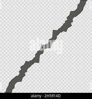 fissure sur fond transparent dans un style plat, vectoriel Illustration de Vecteur