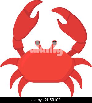 crabe sur la plage dans le style plat, vecteur Illustration de Vecteur