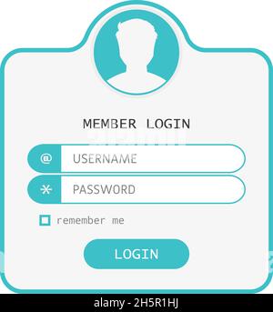 fenêtre de connexion et enregistrement sur le site web, plat Illustration de Vecteur