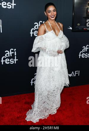 Hollywood, États-Unis.10 novembre 2021.HOLLYWOOD, LOS ANGELES, CALIFORNIE, Etats-Unis - NOVEMBRE 10: L'actrice Vanessa Hudgens portant un regard de vera de lacey Wang arrive au Fest de l'AFI 2021 - soirée d'ouverture Gala première de Netflix 'tick, tick…BOOM!'Tenue au TCL Chinese Theatre IMAX le 10 novembre 2021 à Hollywood, Los Angeles, Californie, États-Unis.(Photo de Xavier Collin/image Press Agency/Sipa USA) crédit: SIPA USA/Alay Live News Banque D'Images