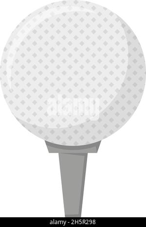 sport, balle de golf plate sur fond blanc Illustration de Vecteur