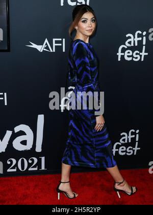 Hollywood, États-Unis.10 novembre 2021.HOLLYWOOD, LOS ANGELES, CALIFORNIE, Etats-Unis - NOVEMBRE 10: L'actrice Sarah Hyland arrive au Fest de l'AFI 2021 - soirée d'ouverture Gala première de Netflix 'tick, tick…BOOM!'Tenue au TCL Chinese Theatre IMAX le 10 novembre 2021 à Hollywood, Los Angeles, Californie, États-Unis.(Photo de Xavier Collin/image Press Agency/Sipa USA) crédit: SIPA USA/Alay Live News Banque D'Images