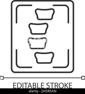 Icône linéaire rayons X de scoliose Illustration de Vecteur