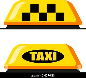 jeu de taxi de style plat sur fond blanc Illustration de Vecteur