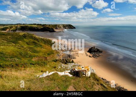 Three Cliffs Bay, Gower, pays de Galles du Sud, Royaume-Uni Banque D'Images