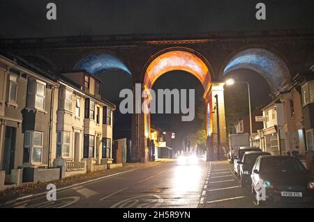 Le viaduc de London Road à Brighton Banque D'Images