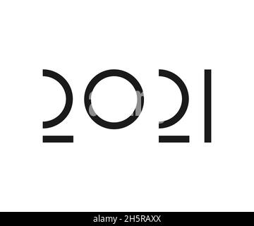Invitation avec icône 2021.Illustration vectorielle graphique.Illustration de la nouvelle année Vector Illustration de Vecteur