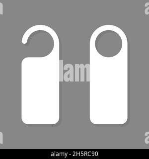 macap blanc ne pas déranger avec l'ombre sur fond gris, dans le style plat, illustration vectorielle Illustration de Vecteur