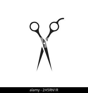 Icône ciseaux à plat, concept barbier.Illustration graphique vectorielle. Illustration de Vecteur