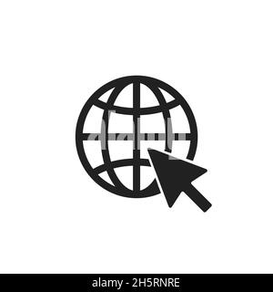 Icône isolée du réseau social mondial.Elément Web en style plat, vectoriel Illustration de Vecteur